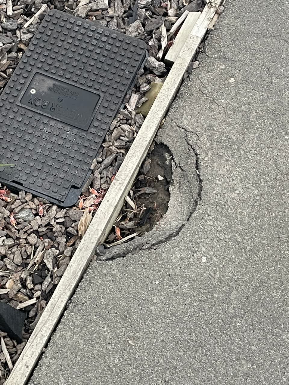 The photograph attached to this roading/streets report