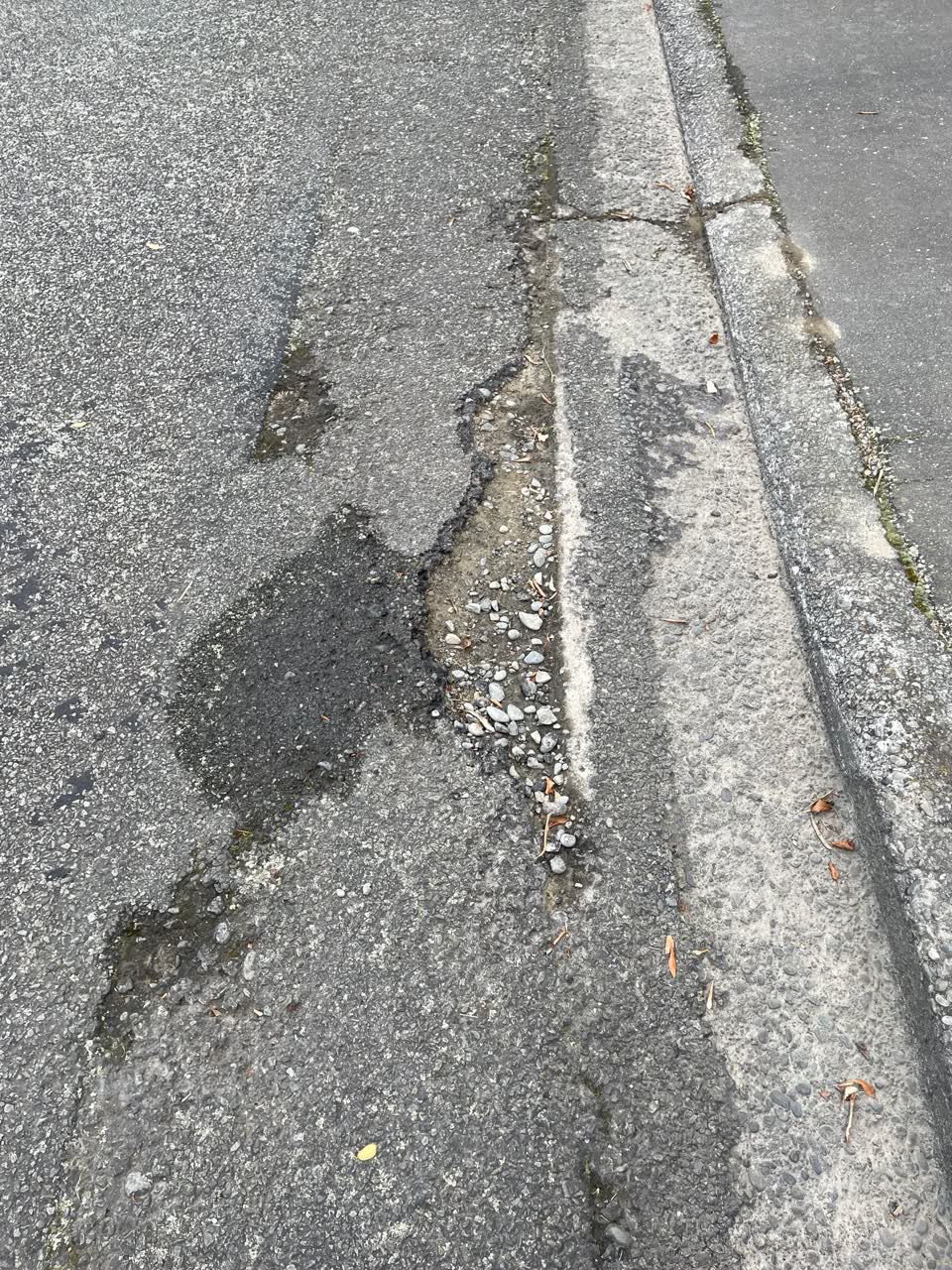 The photograph attached to this roading/streets report