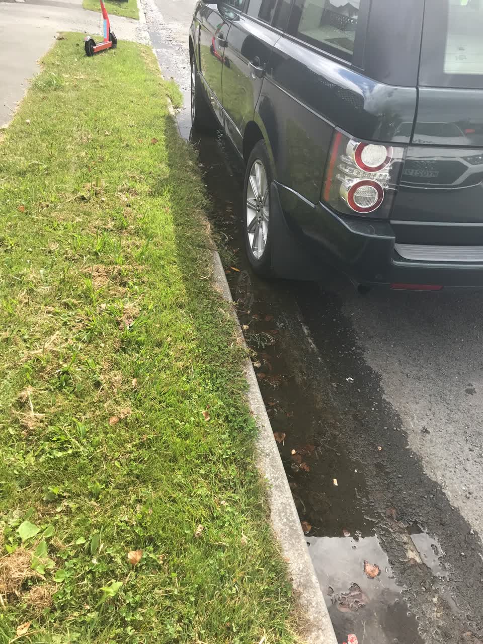 The photograph attached to this water leak report