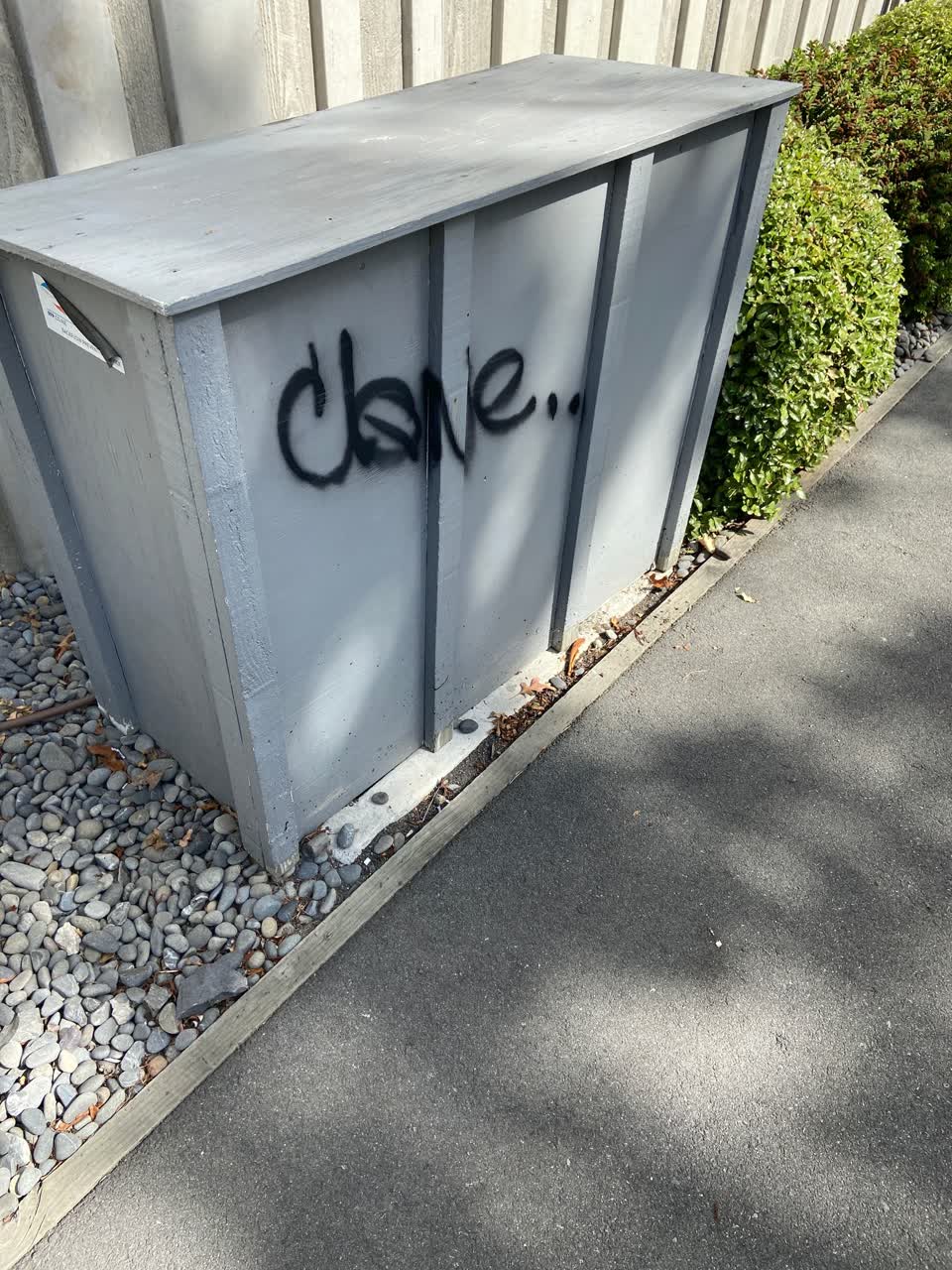 The photograph attached to this graffiti report