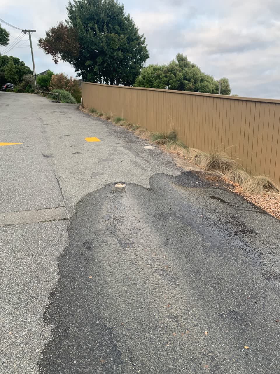 The photograph attached to this water leak report