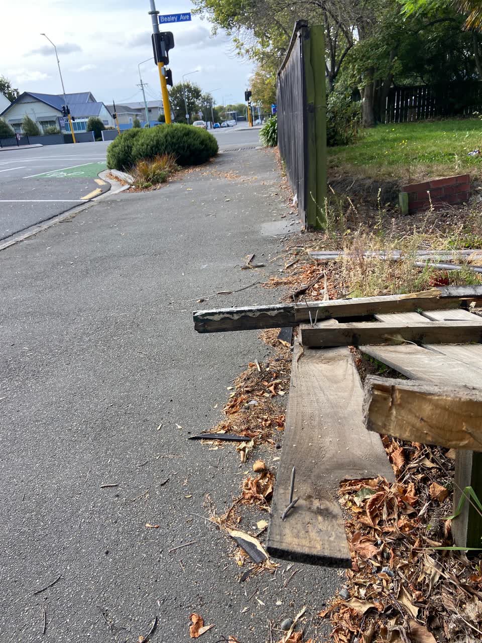 The photograph attached to this roading/streets report