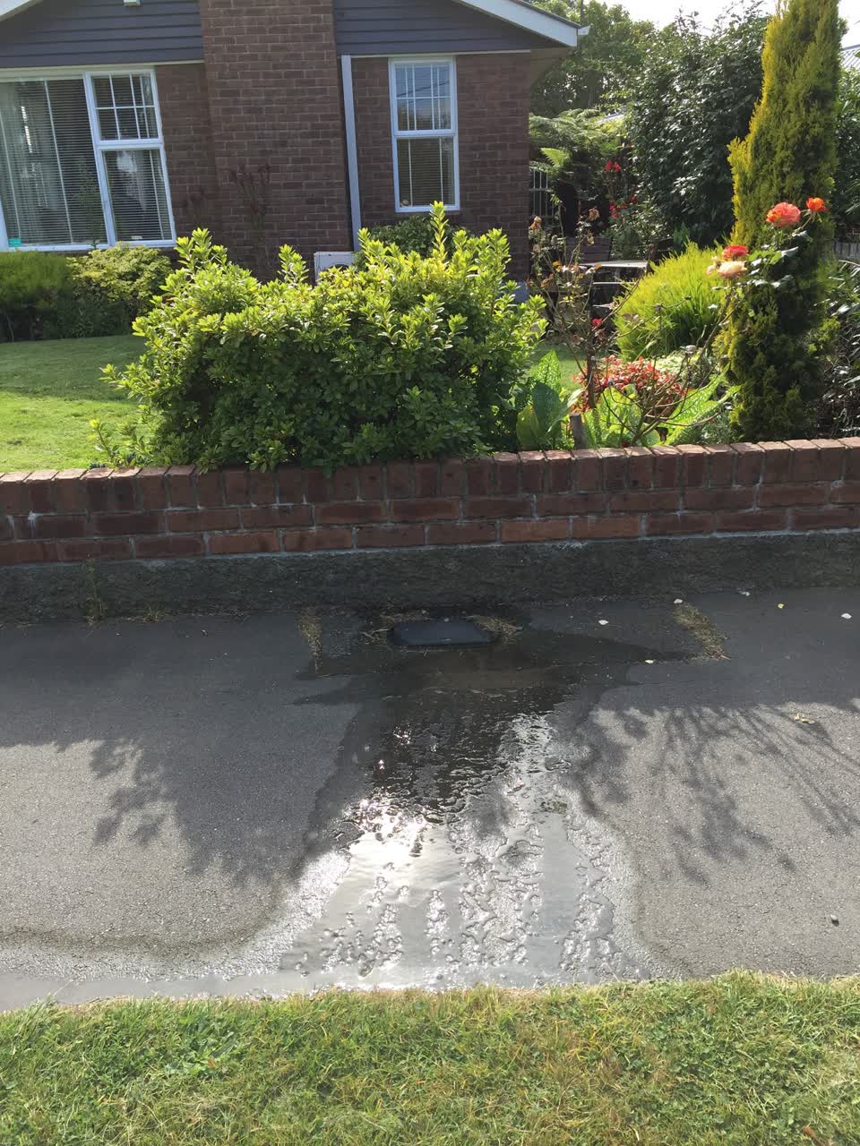 The photograph attached to this water leak report
