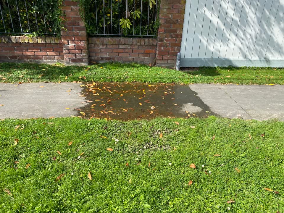The photograph attached to this water leak report