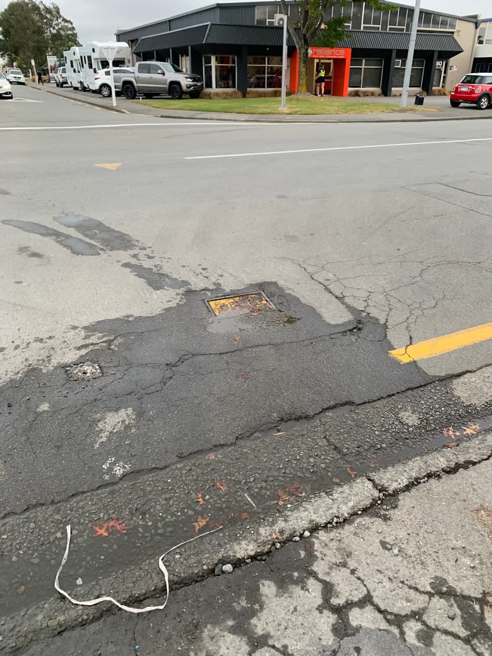 The photograph attached to this water leak report