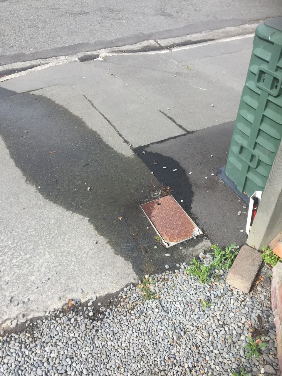 The photograph attached to this water leak report