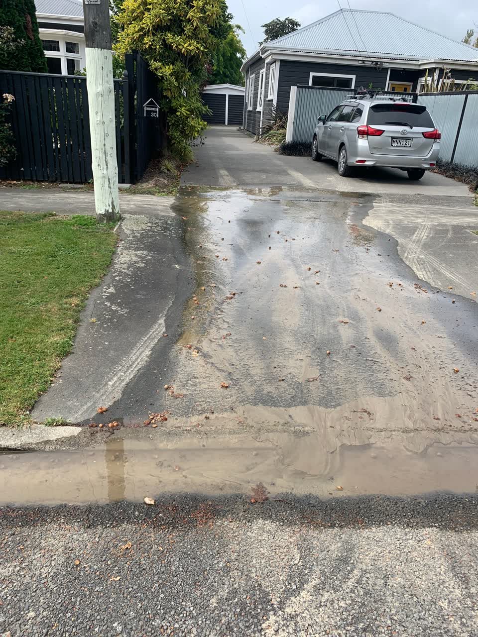 The photograph attached to this water leak report