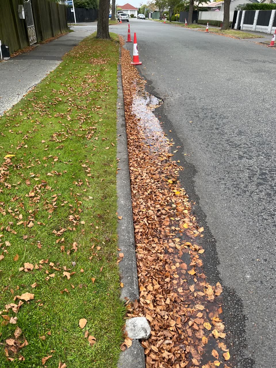 The photograph attached to this water leak report