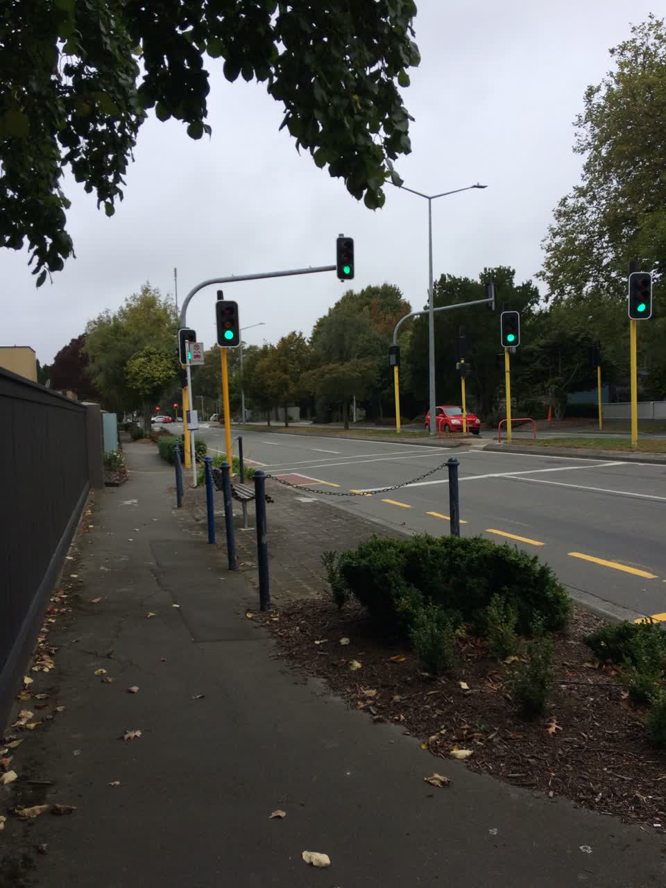 The photograph attached to this street light outage report