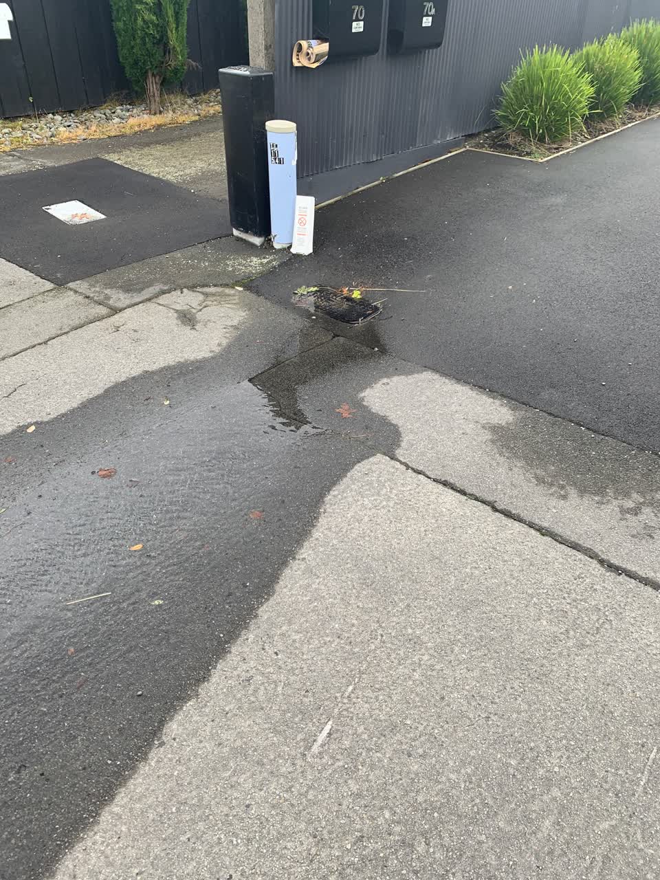 The photograph attached to this water leak report