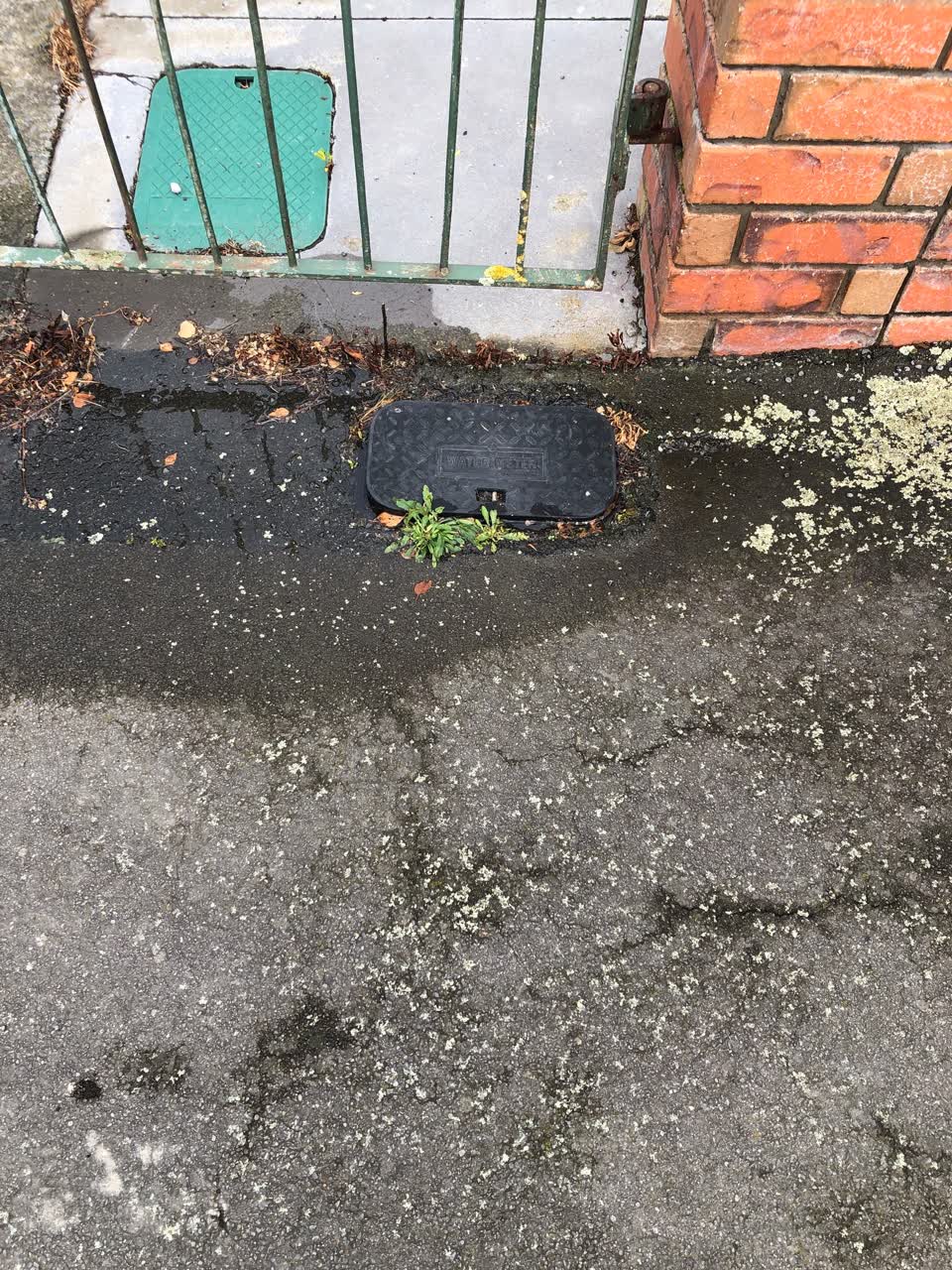 The photograph attached to this water leak report