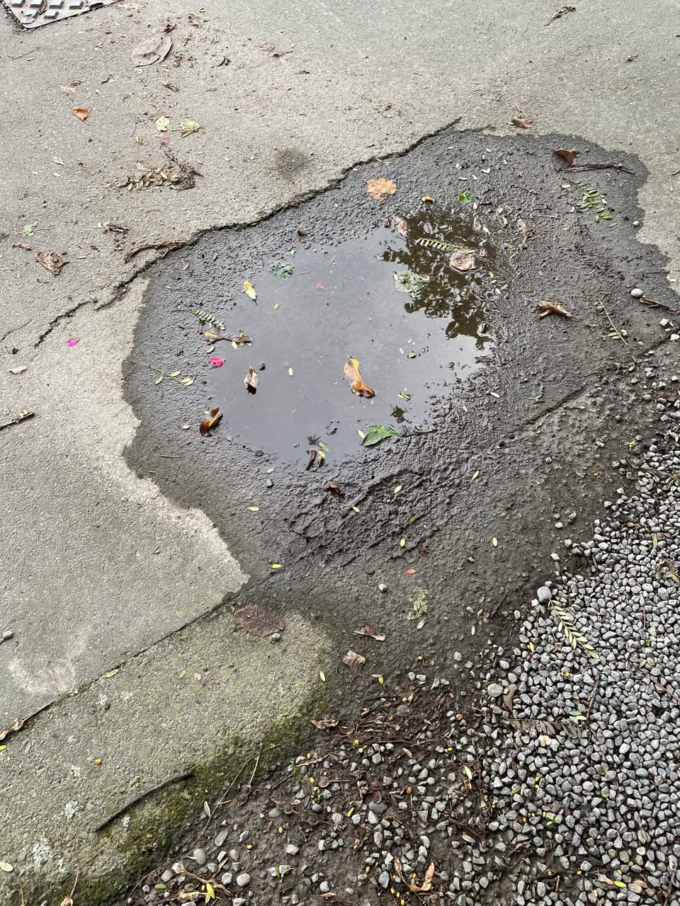 The photograph attached to this roading/streets report
