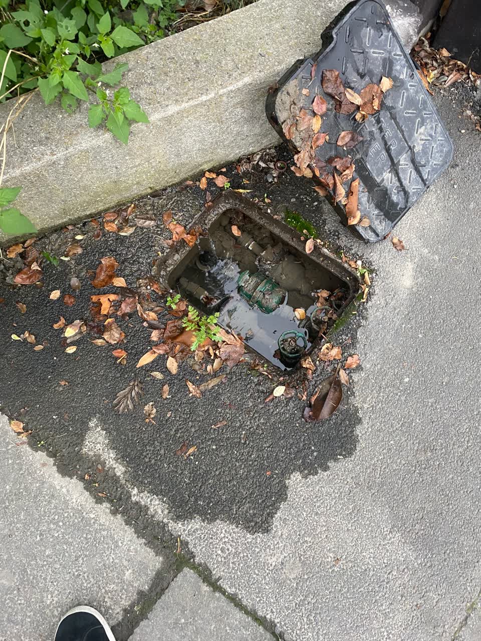 The photograph attached to this water leak report