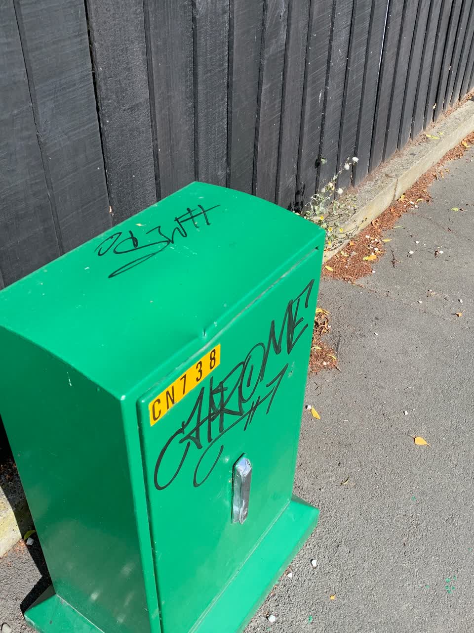 The photograph attached to this graffiti report
