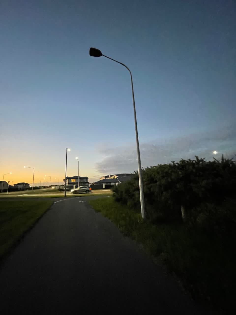 The photograph attached to this street light outage report