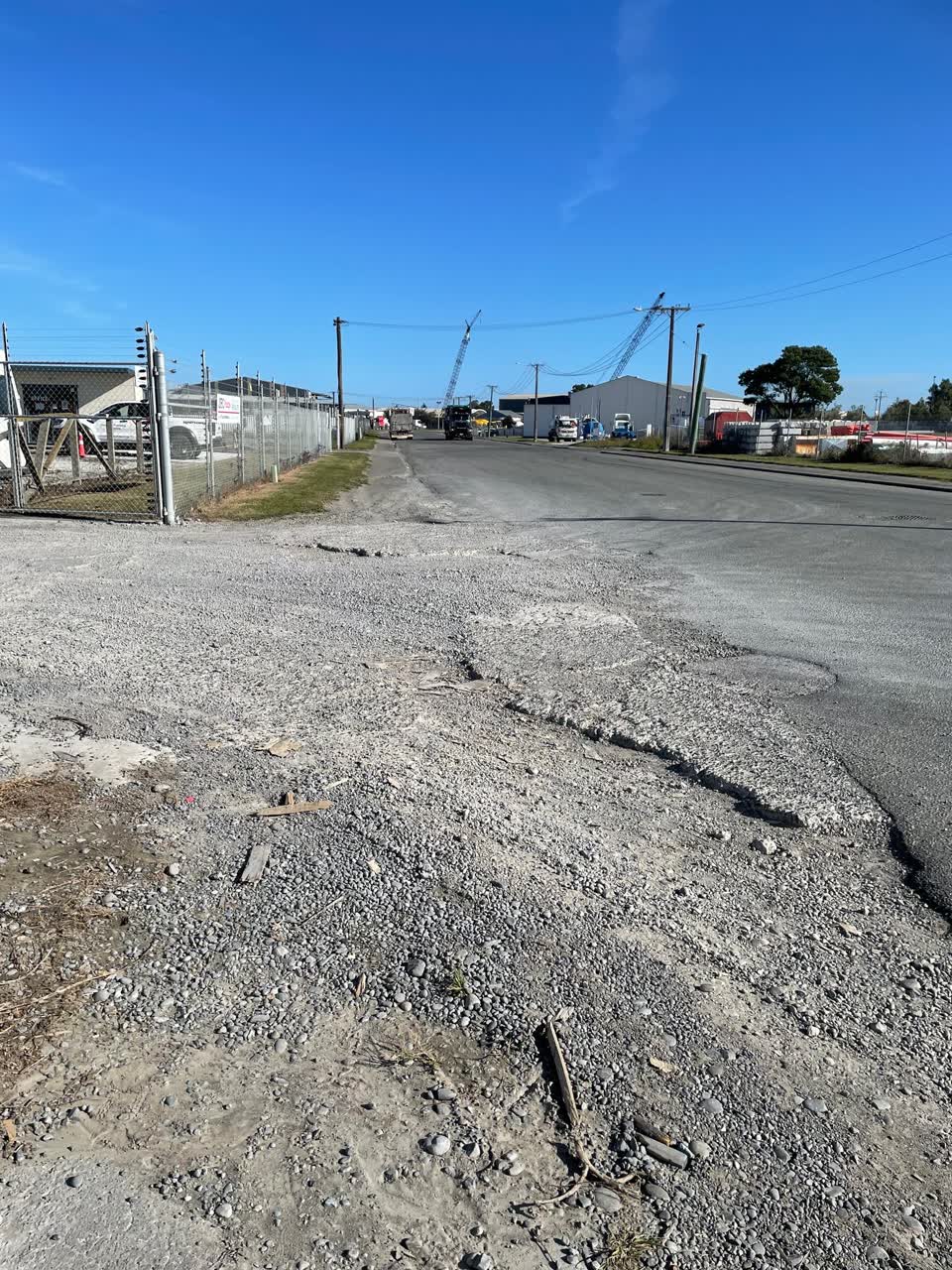 The photograph attached to this roading/streets report