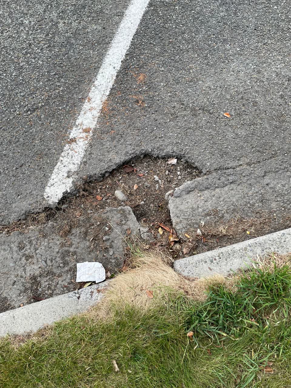 The photograph attached to this roading/streets report