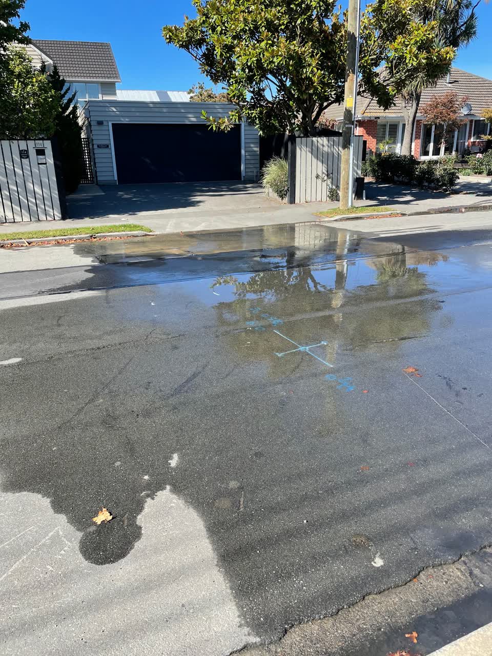 The photograph attached to this water leak report