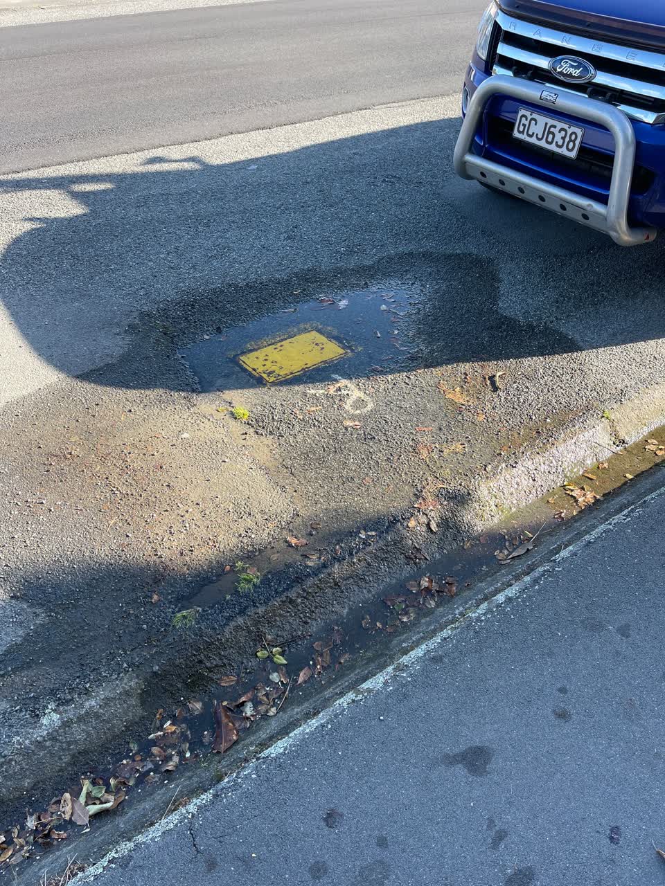 The photograph attached to this water leak report