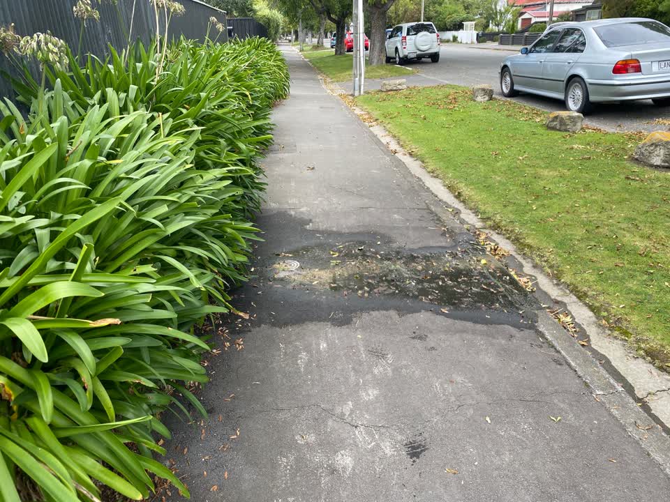 The photograph attached to this water leak report
