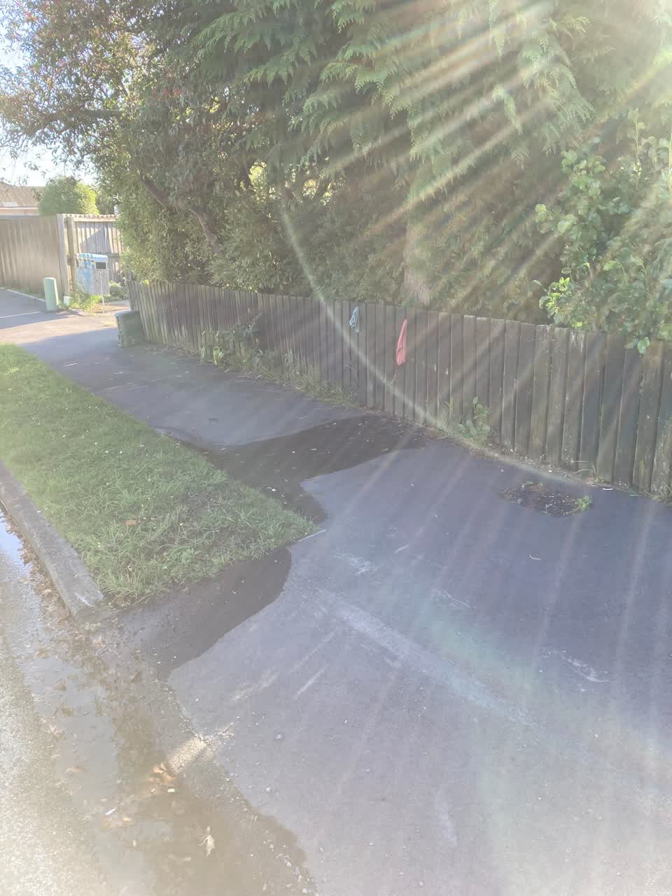 The photograph attached to this water leak report