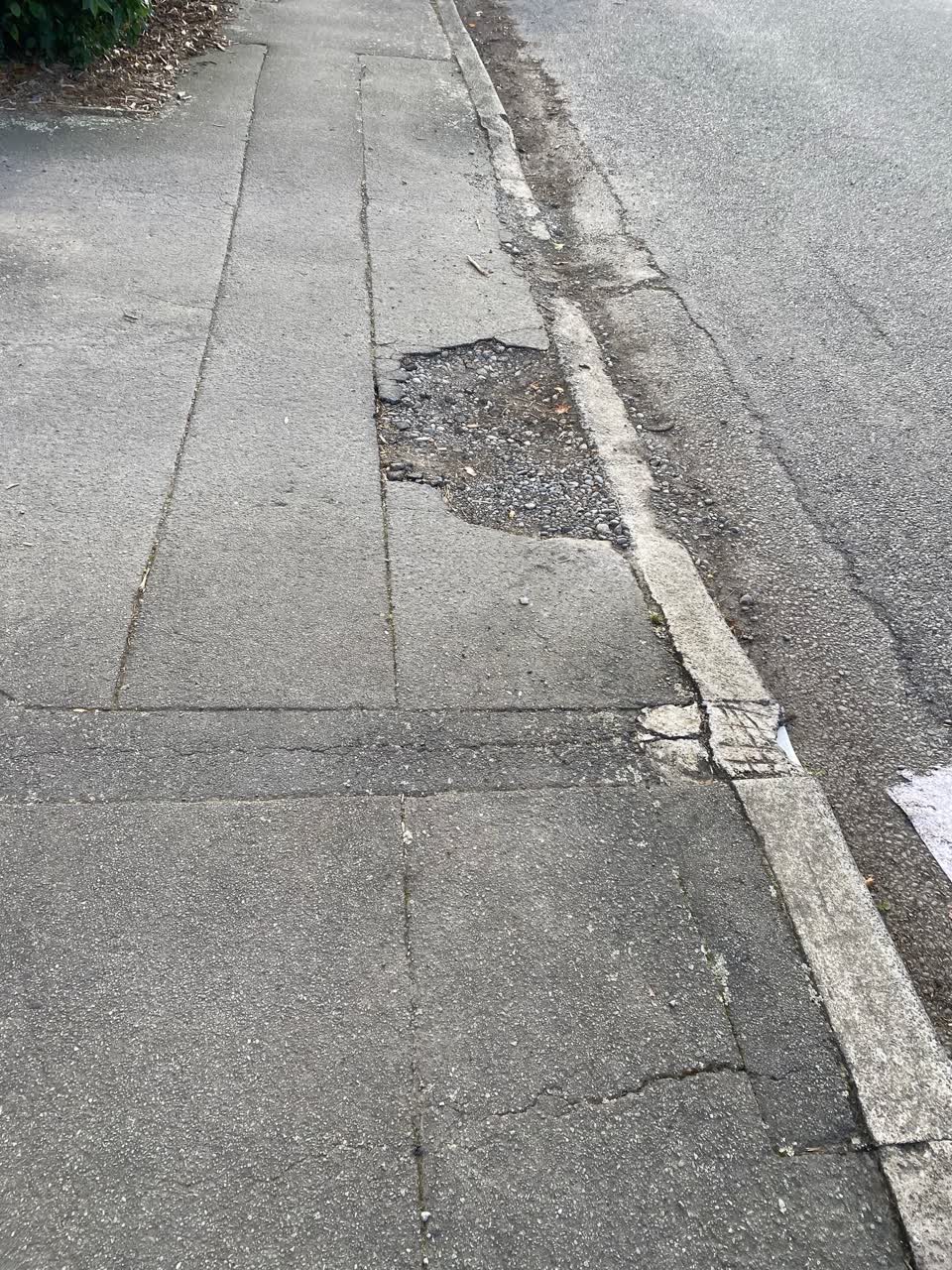 The photograph attached to this roading/streets report