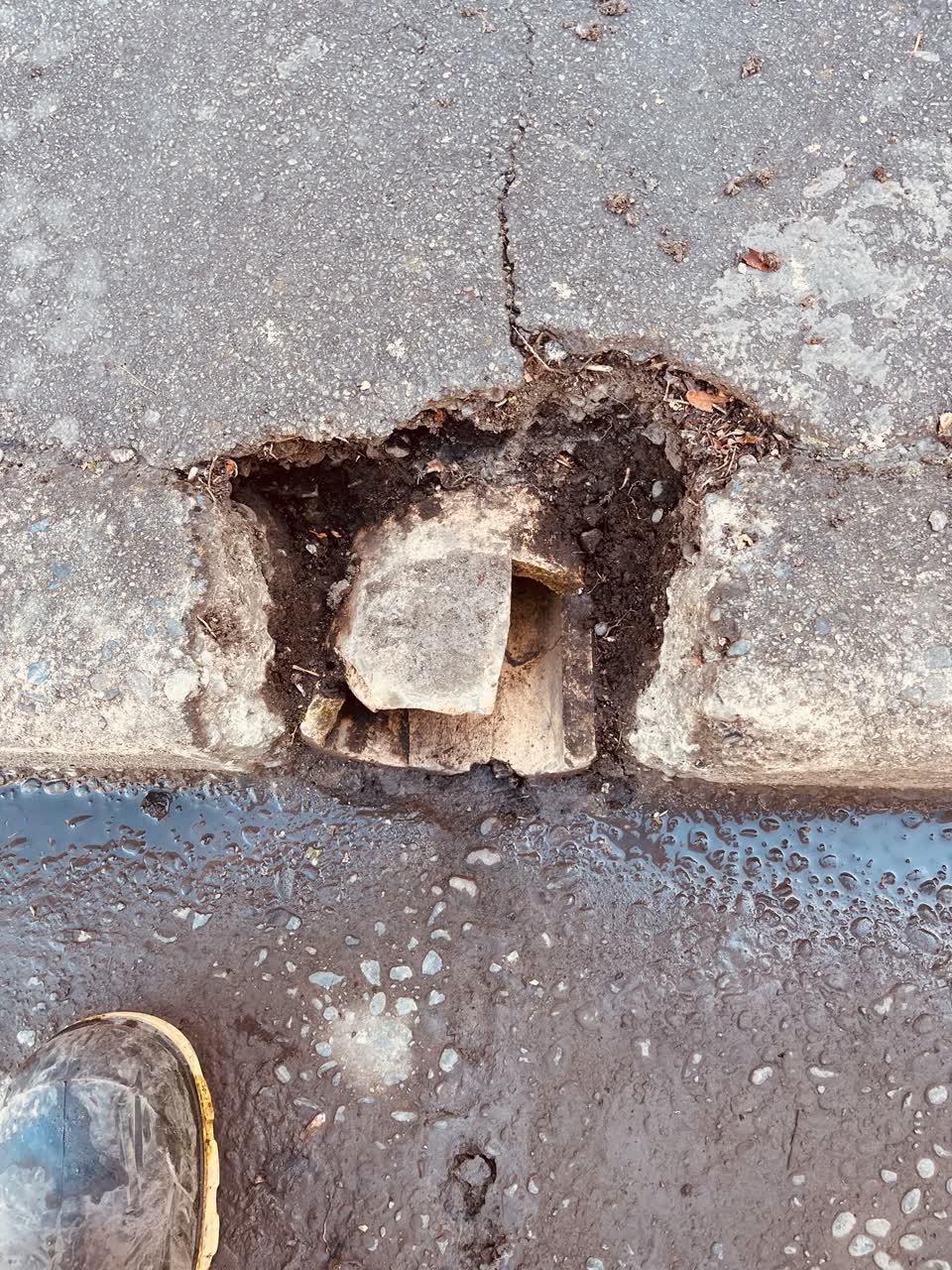 The photograph attached to this wastewater/stormwater report
