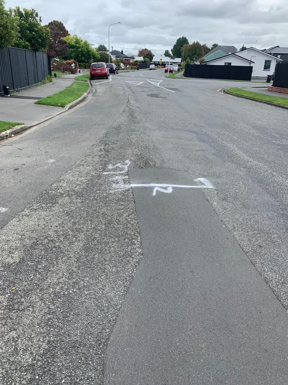 The photograph attached to this roading/streets report