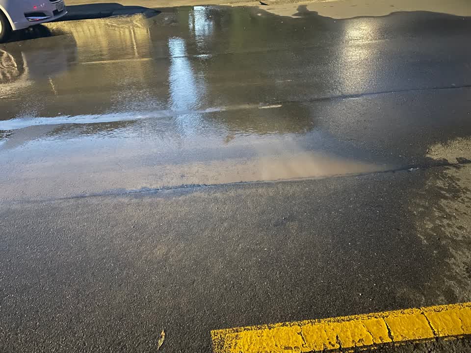 The photograph attached to this water leak report