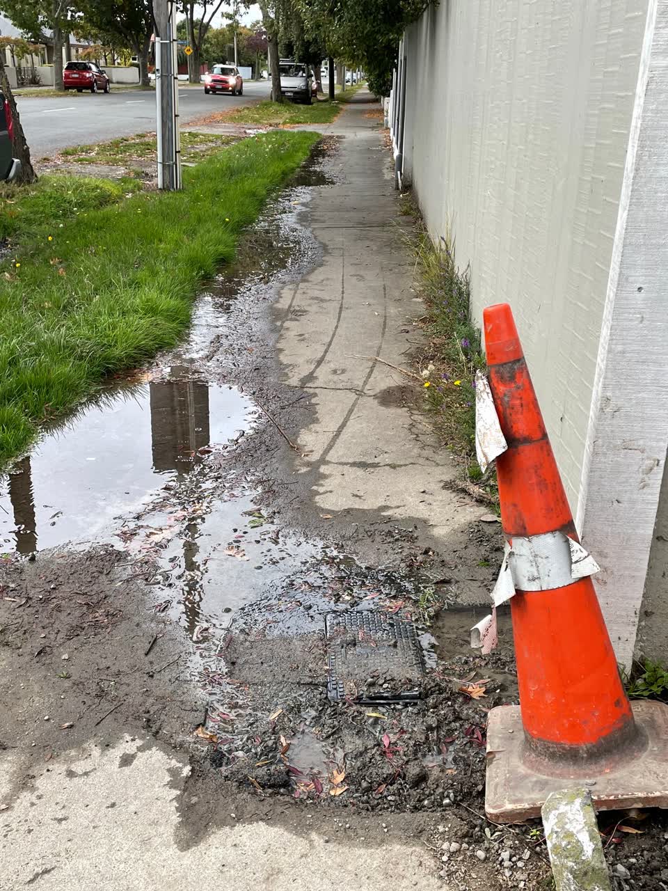 The photograph attached to this water leak report