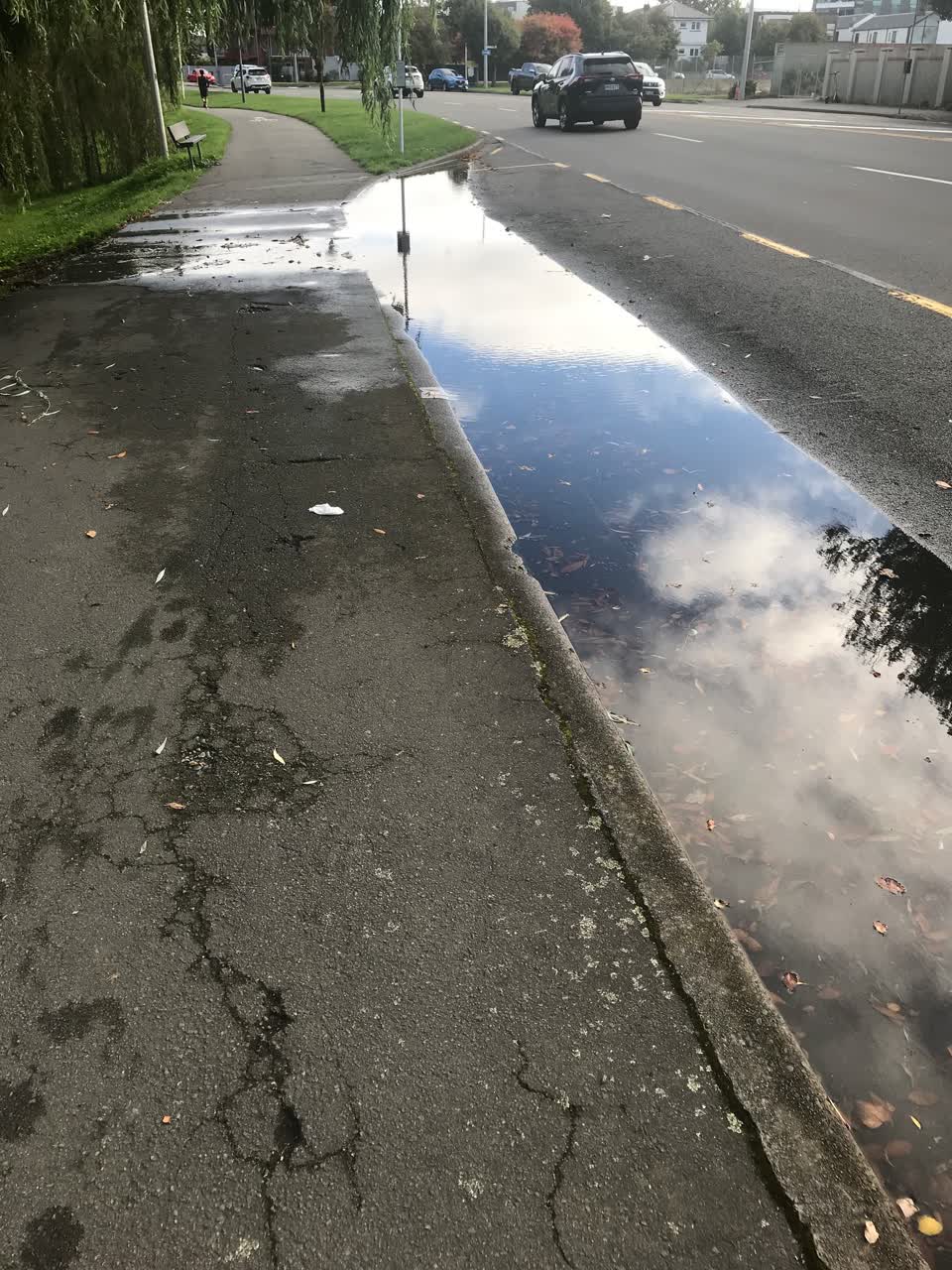 The photograph attached to this flooding report