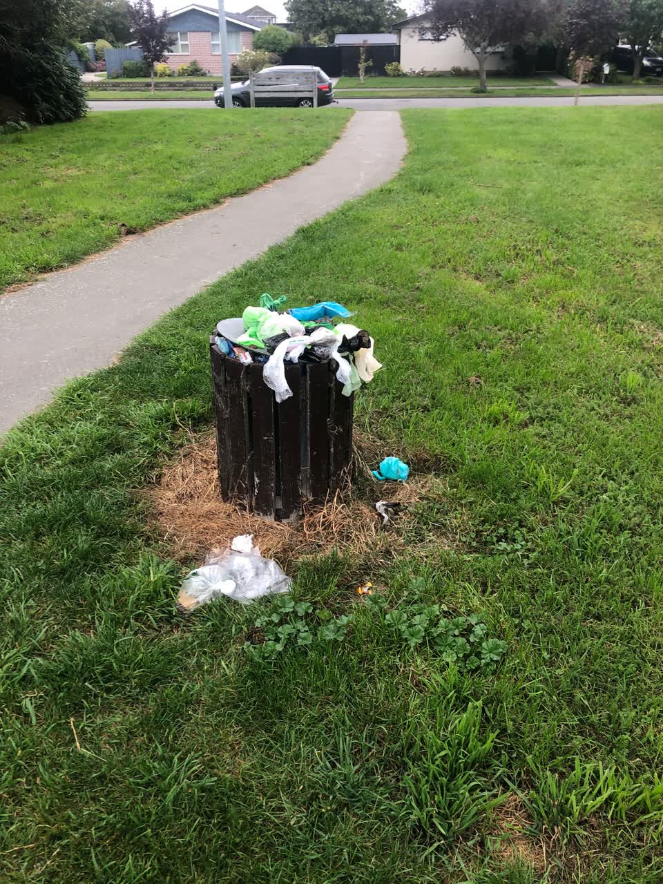The photograph attached to this rubbish/recycling report