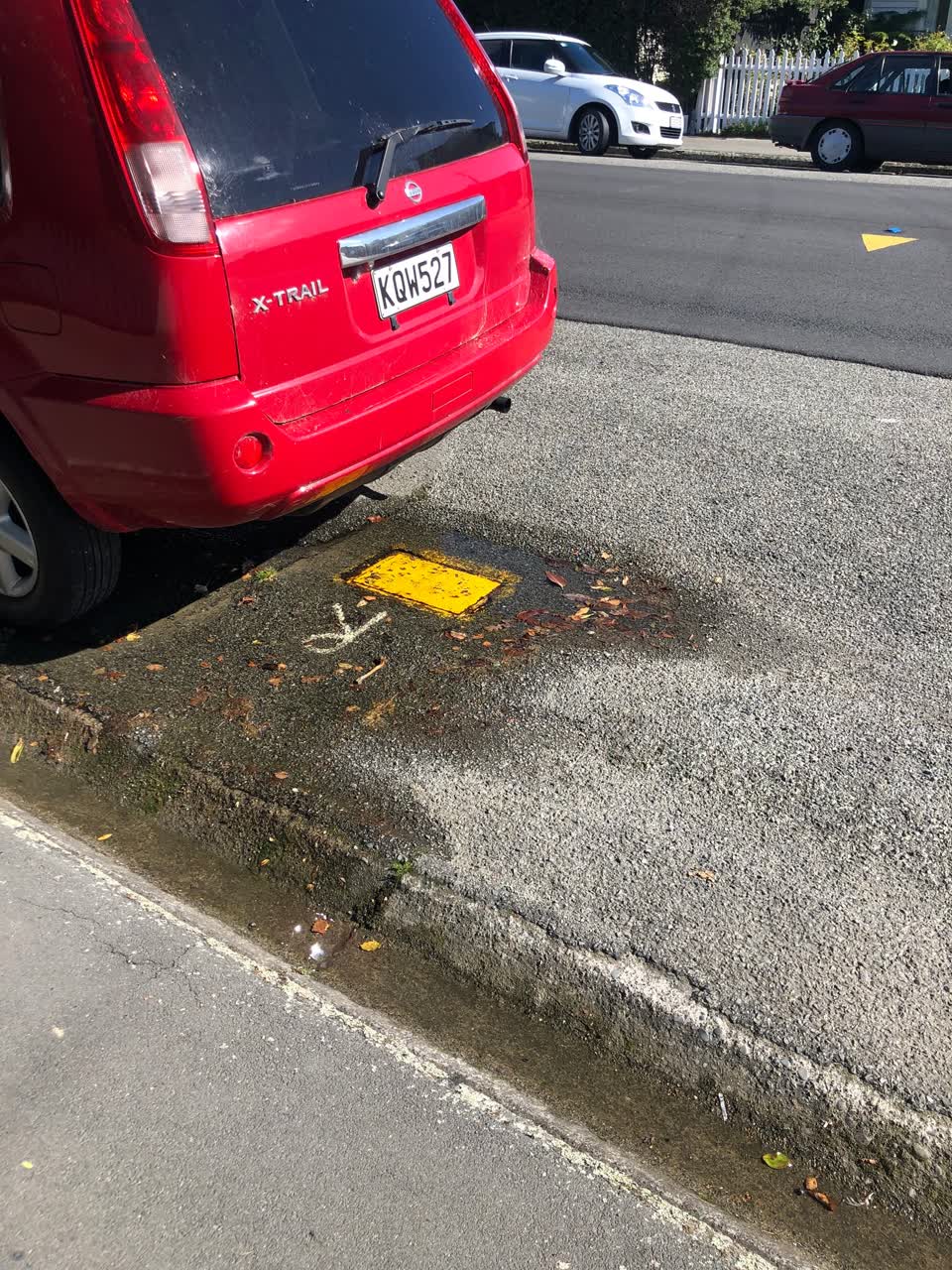 The photograph attached to this water leak report