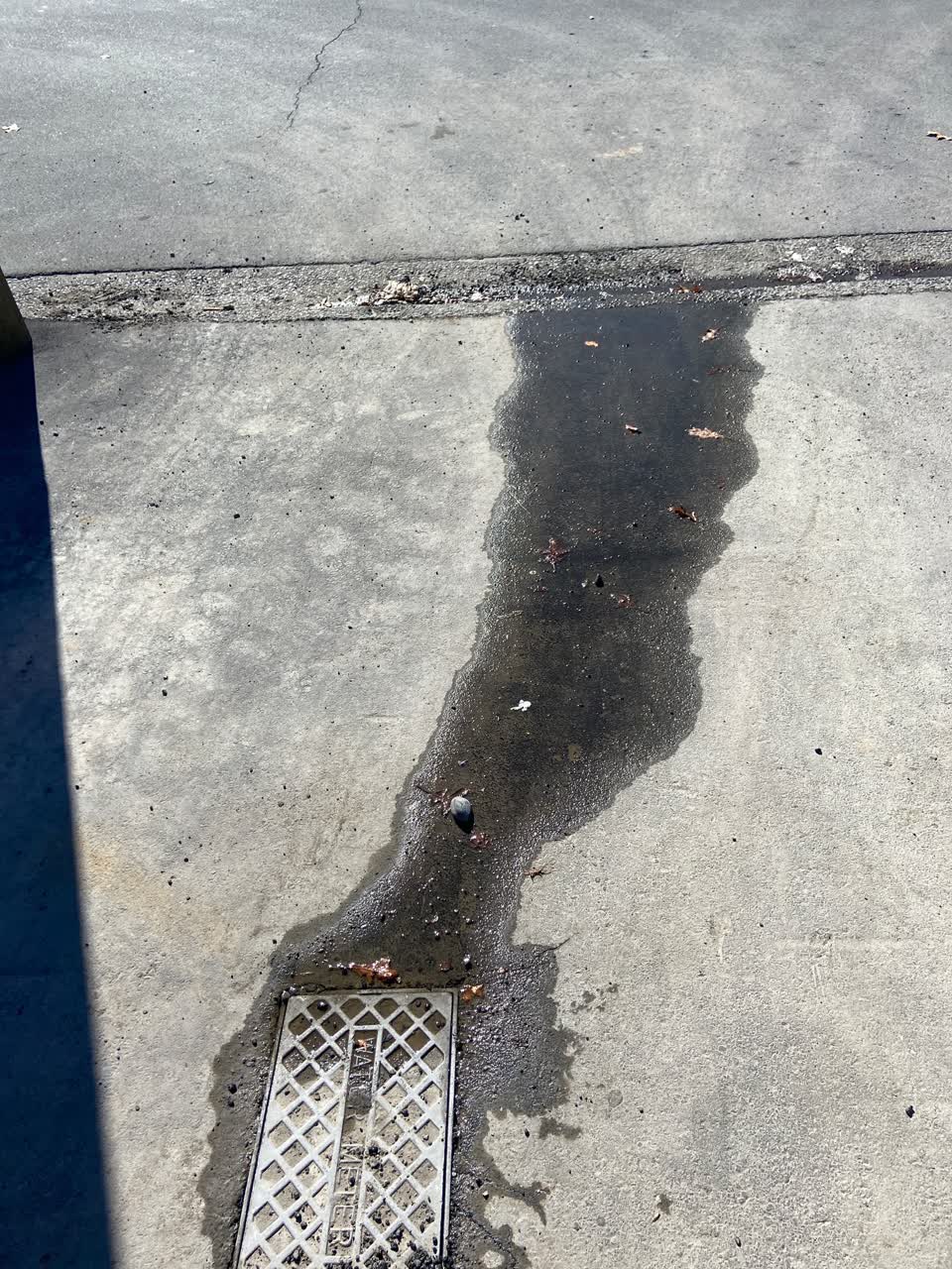 The photograph attached to this water leak report