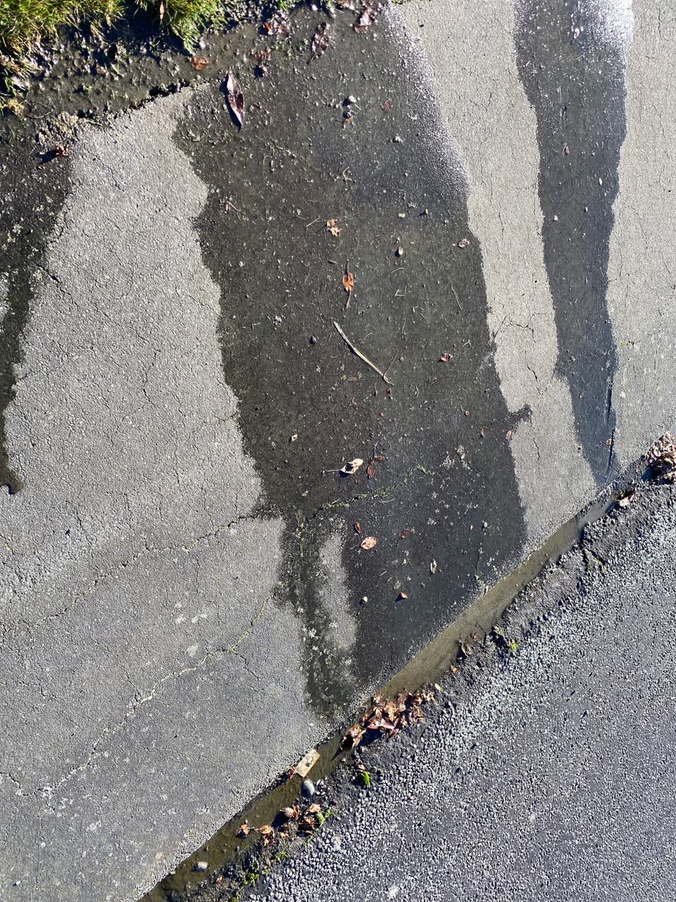 The photograph attached to this water leak report