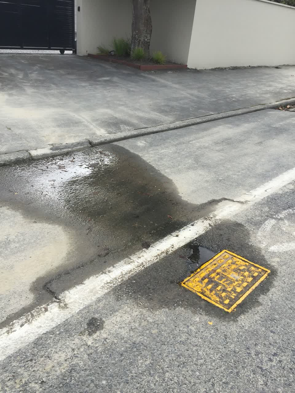 The photograph attached to this water leak report