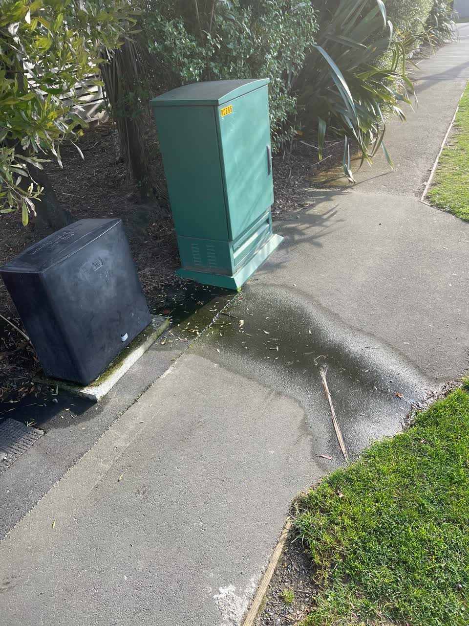 The photograph attached to this water leak report