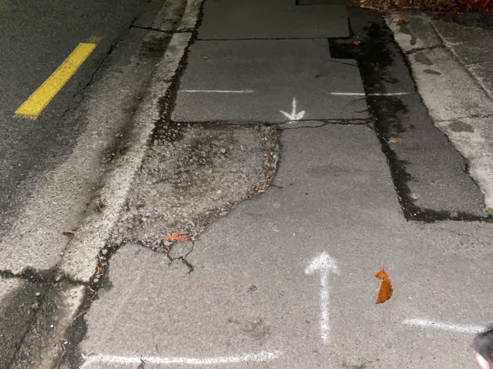 The photograph attached to this roading/streets report
