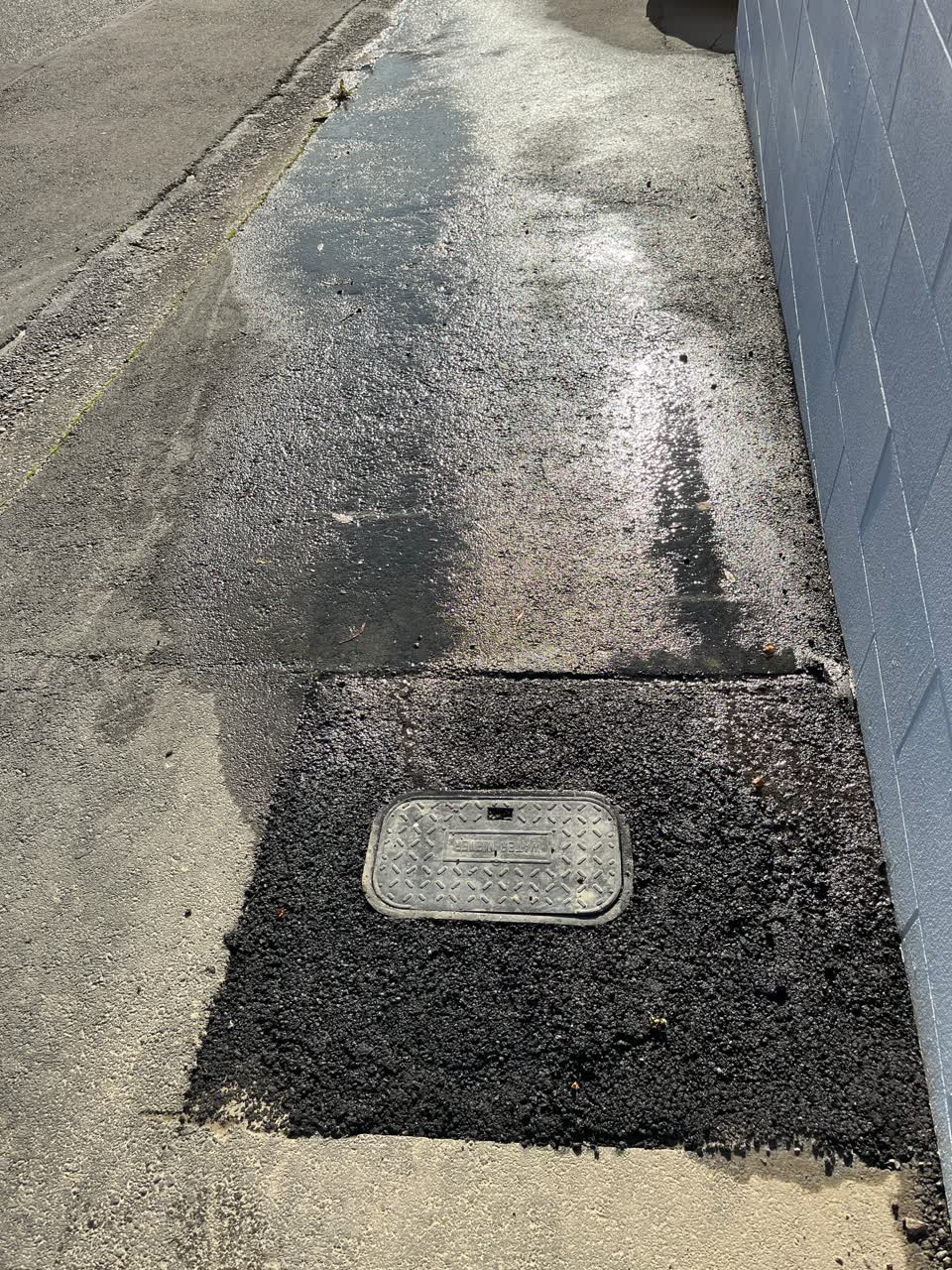 The photograph attached to this water leak report