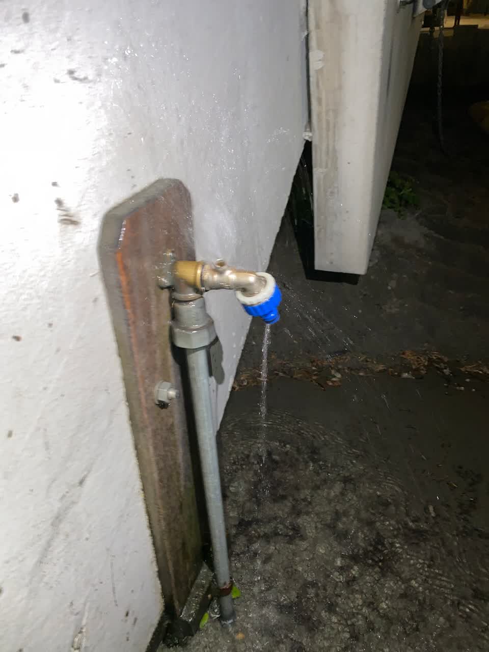 The photograph attached to this water leak report