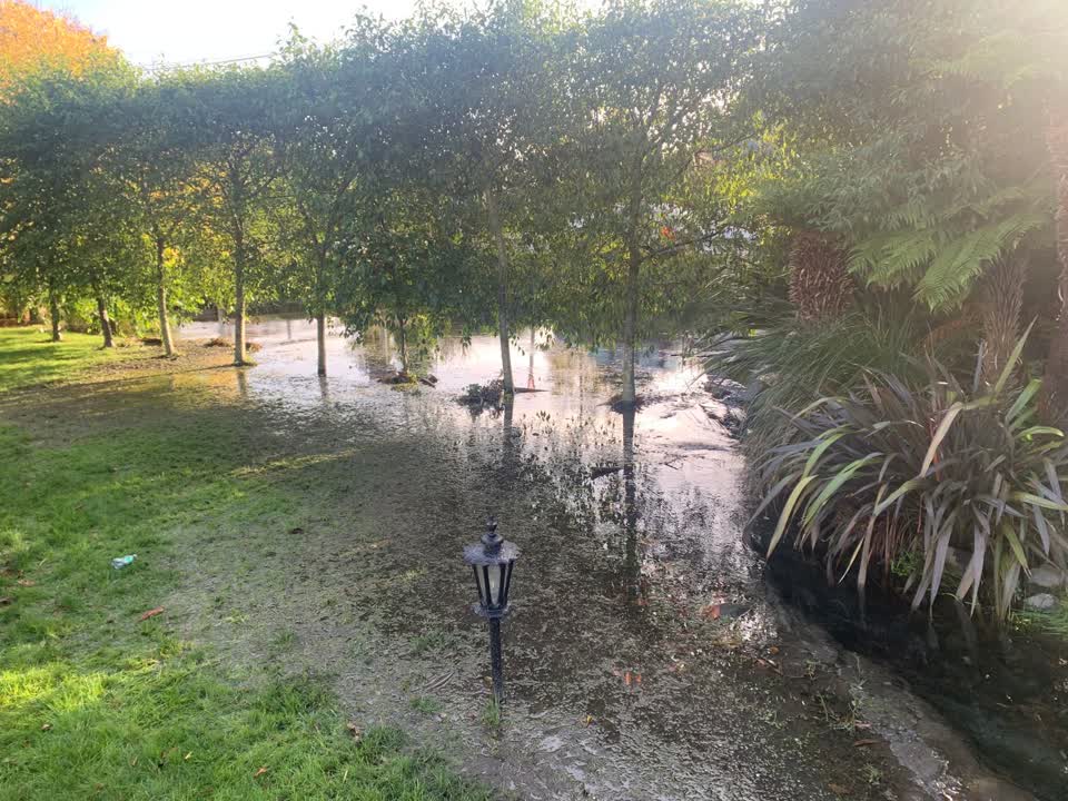 The photograph attached to this flooding report