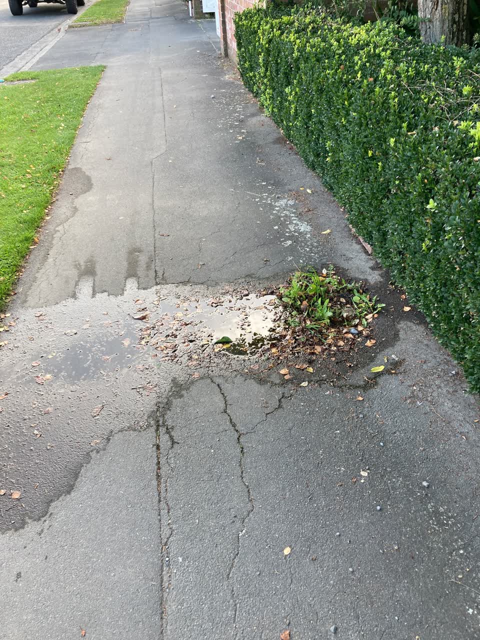 The photograph attached to this water leak report