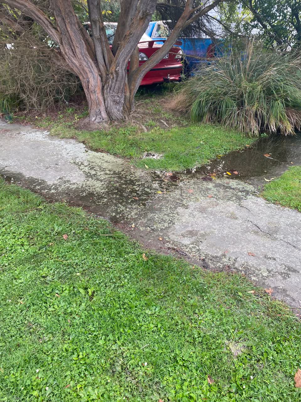 The photograph attached to this water leak report