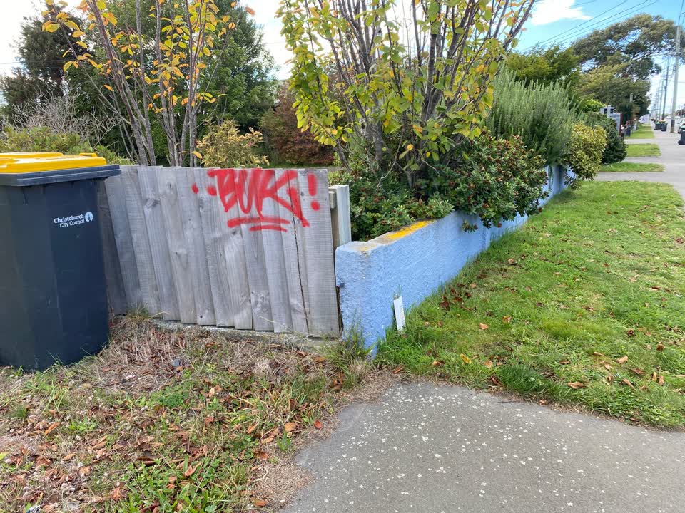 The photograph attached to this graffiti report