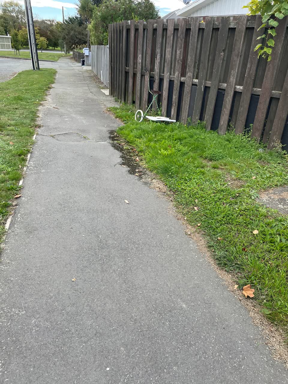 The photograph attached to this water leak report