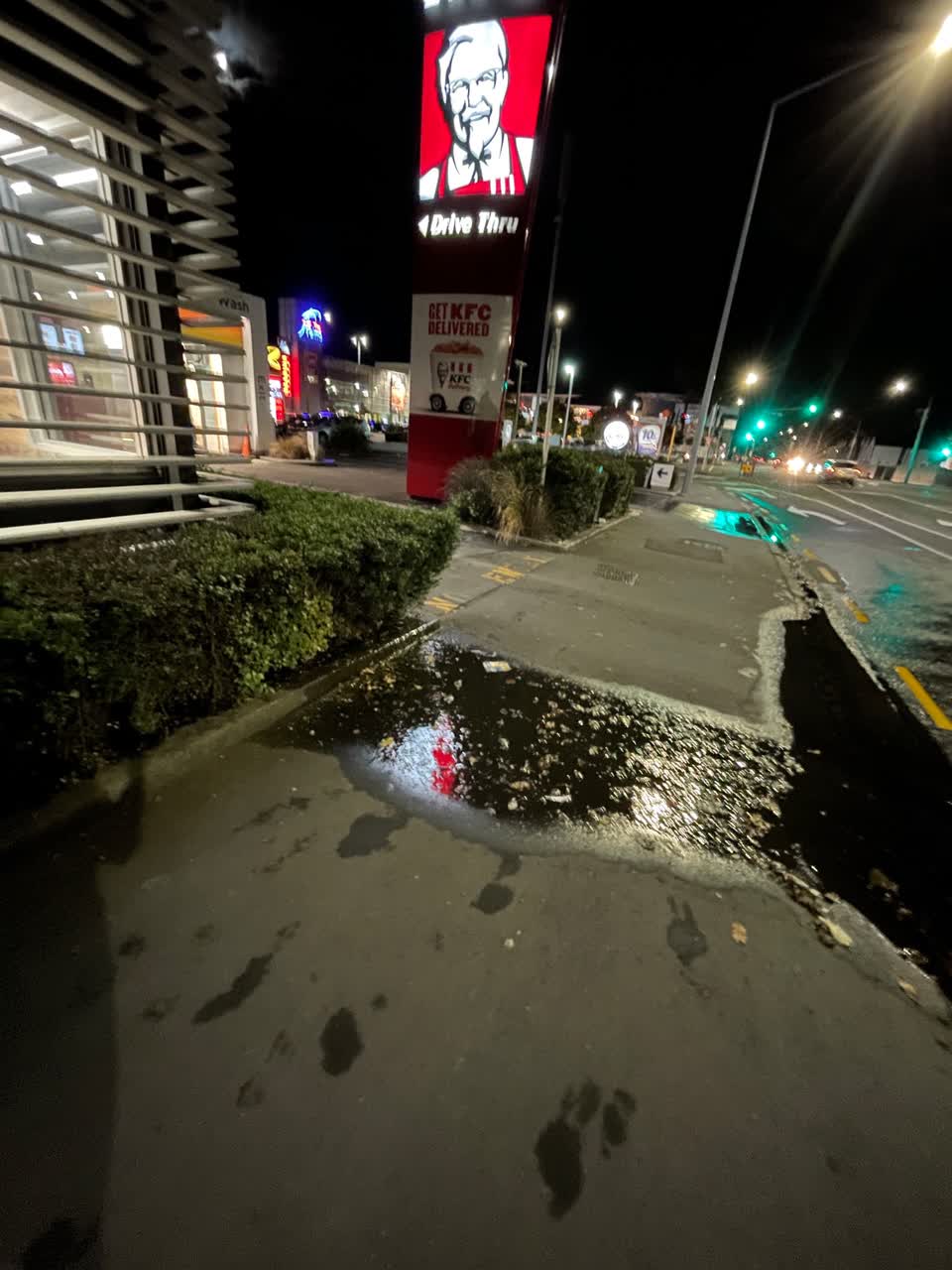 The photograph attached to this water leak report