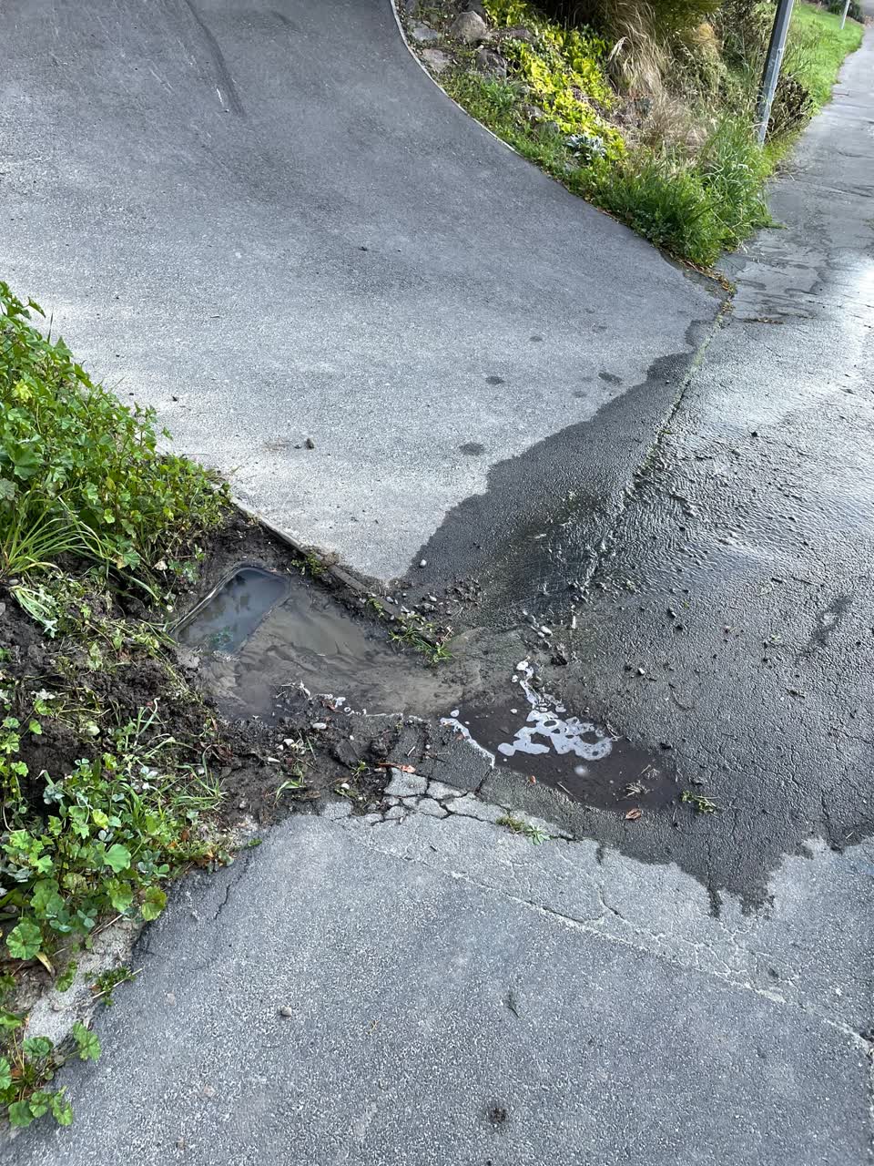 The photograph attached to this water leak report