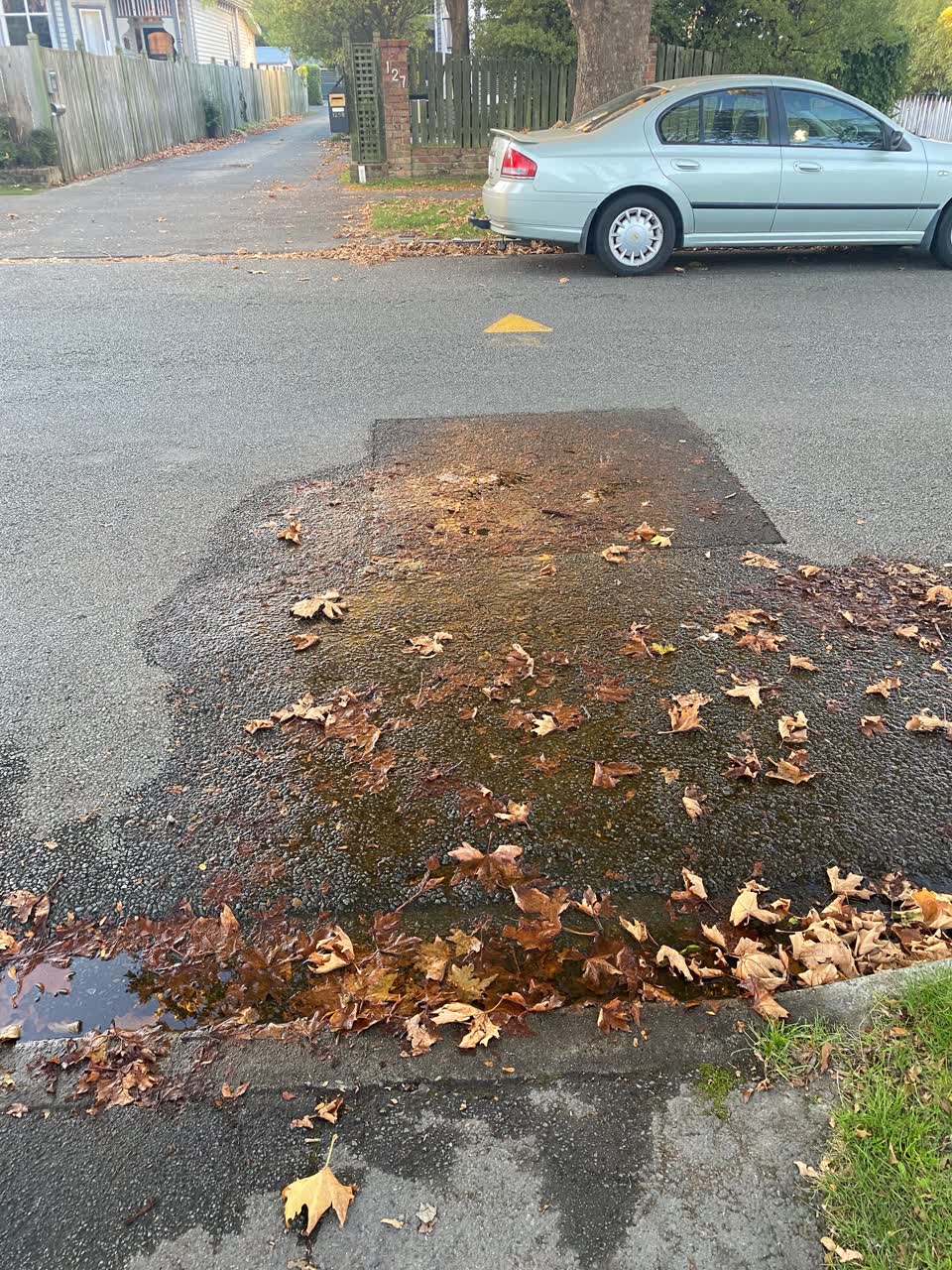The photograph attached to this water leak report