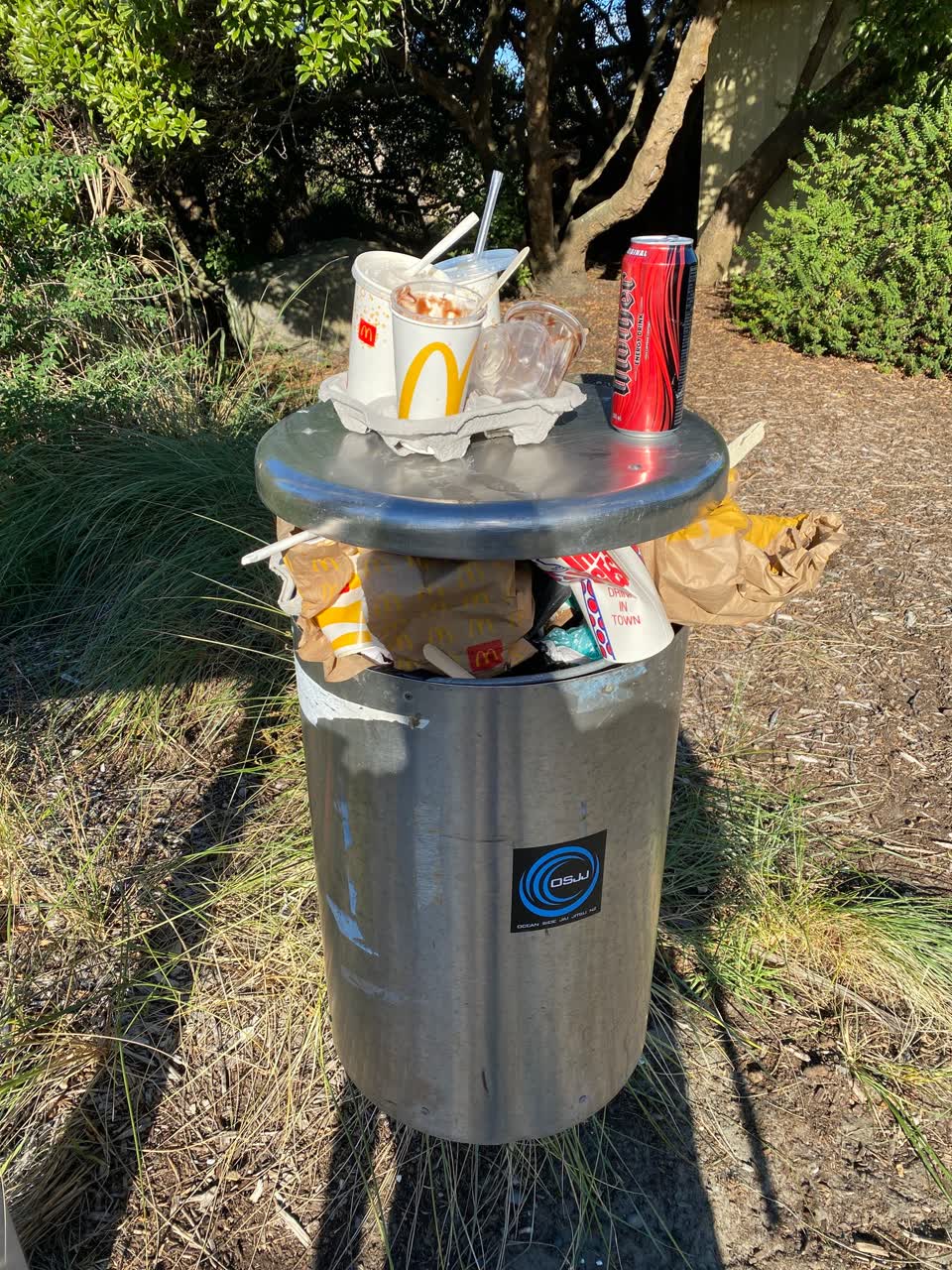 The photograph attached to this rubbish/recycling report