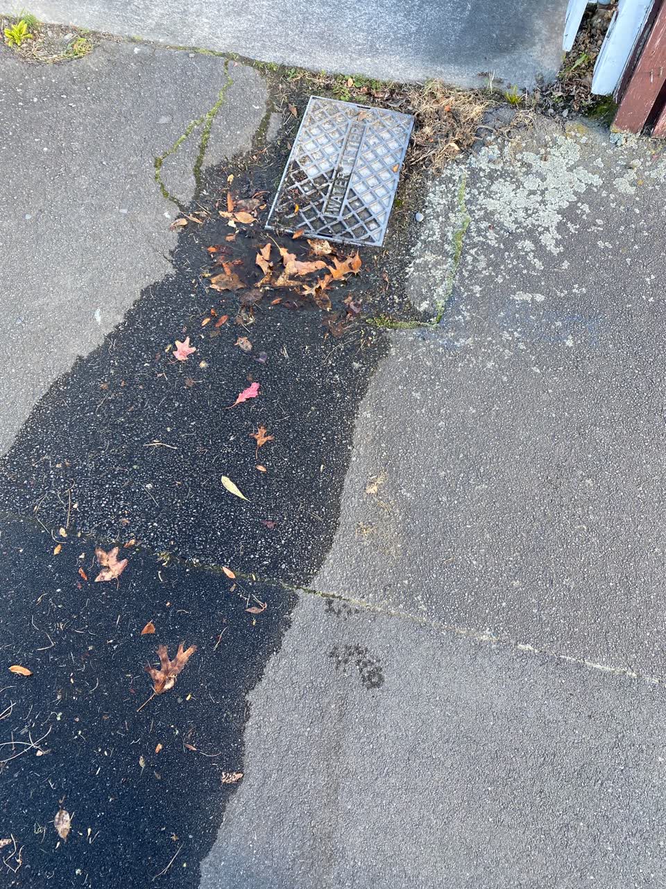 The photograph attached to this water leak report